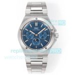 Swiss Copy IWC Schaffhausen Ingenieur Perpetual Calendar Blue Dial 41mm Watch 